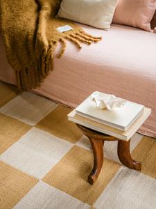 Layered  Vloerkleed Chess Wool Rug Harvest Yellow - 140x200 cm