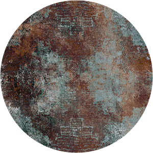 Moooi Carpets  Rond Vloerkleed Erosion Round Rust Low Pile - 250 cm rond