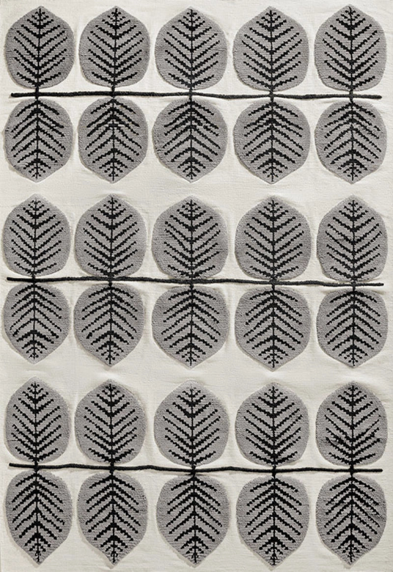 Layered  Vloerkleed stig lindberg bersa grey wool rug -