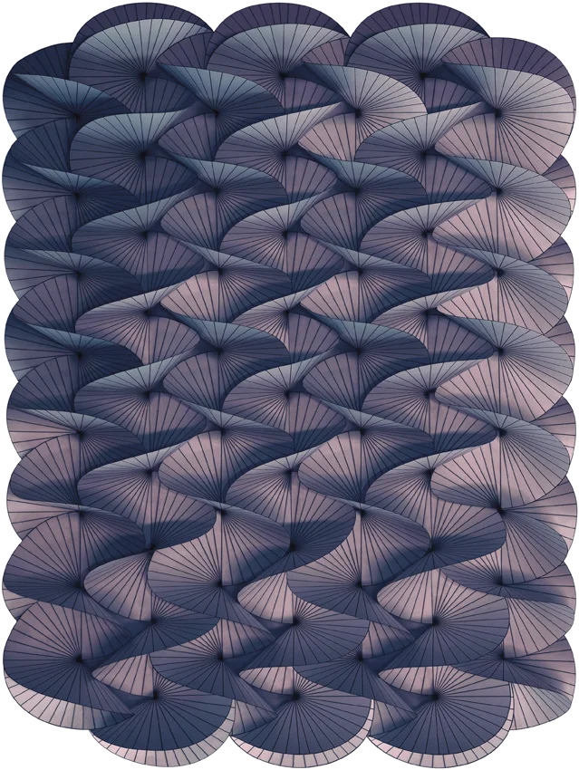 Moooi Carpets  Vloerkleed Serpentine Warm Blue Low Pile -