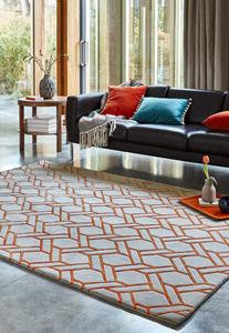 MOMO Rugs  Nexus FL01 Silver/Orange -