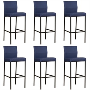 SHOPX HUISCOLLECTIE Set van 6 Leren barkrukken Bright hoog - Echt leer, Modern, Comfortabel en kies uit meer dan 150+ kleuren - Ontdek de Vele Leersoorten en Kleuren bij ShopX