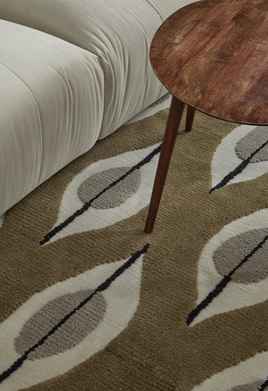 Layered  Vloerkleed Stig Lindberg Trellis Rug Olive Green -
