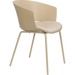 Housecraft Living Housecraft Jessica Eetkamerstoelen armleuning Beige - Set van 4