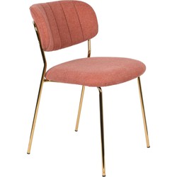 Housecraft Living Jolien Eetkamerstoelen Goud| Roze - Set van 2