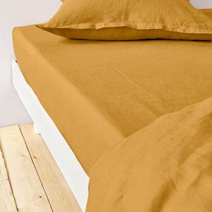 LA REDOUTE INTERIEURS Hoeslaken in gewassen linnen, omslag 30 cm, Linot