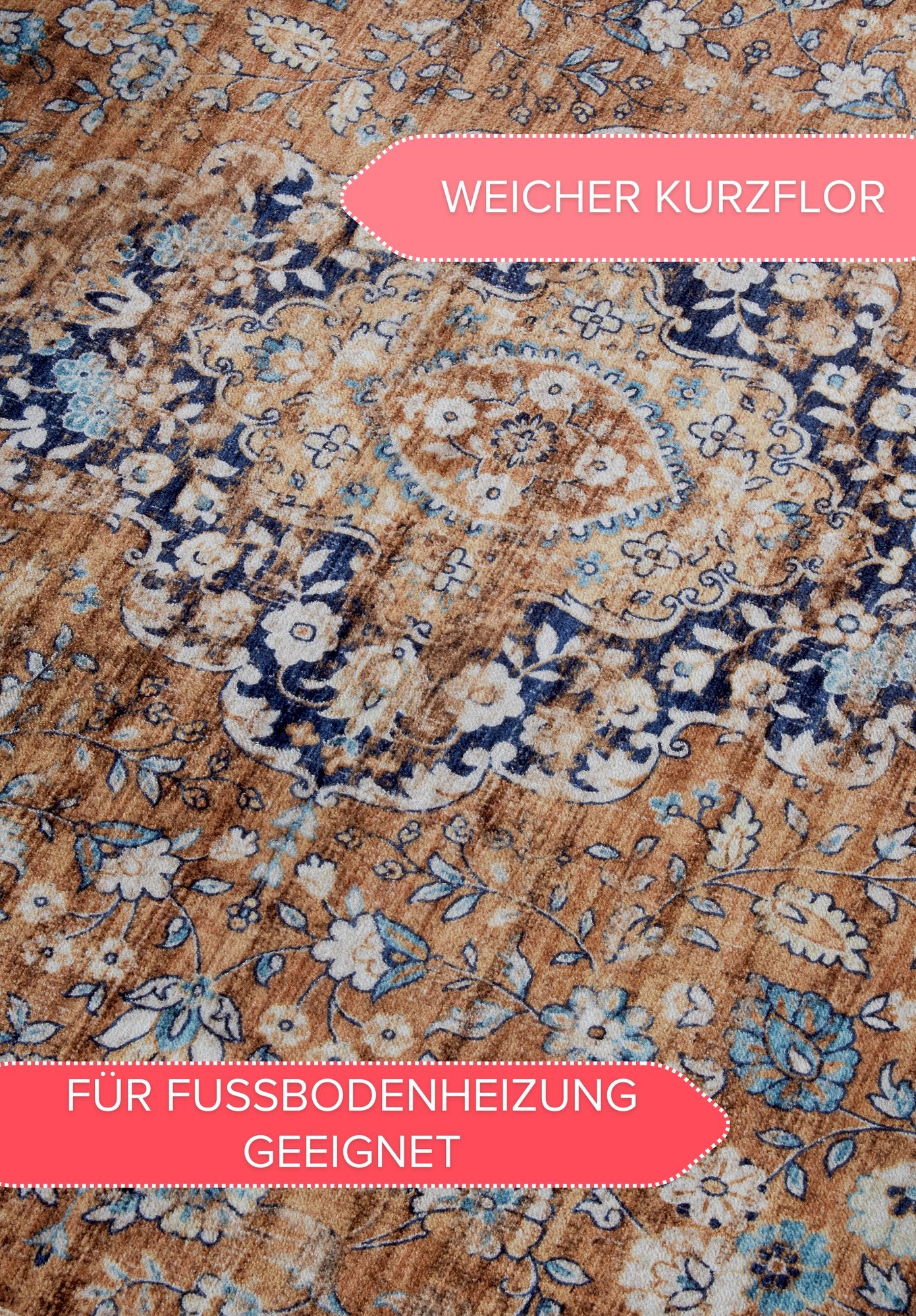 Hanse Home  Freundin Home Collection Asya Shortpile Rug Aurora Copper Blue - 80x150 cm