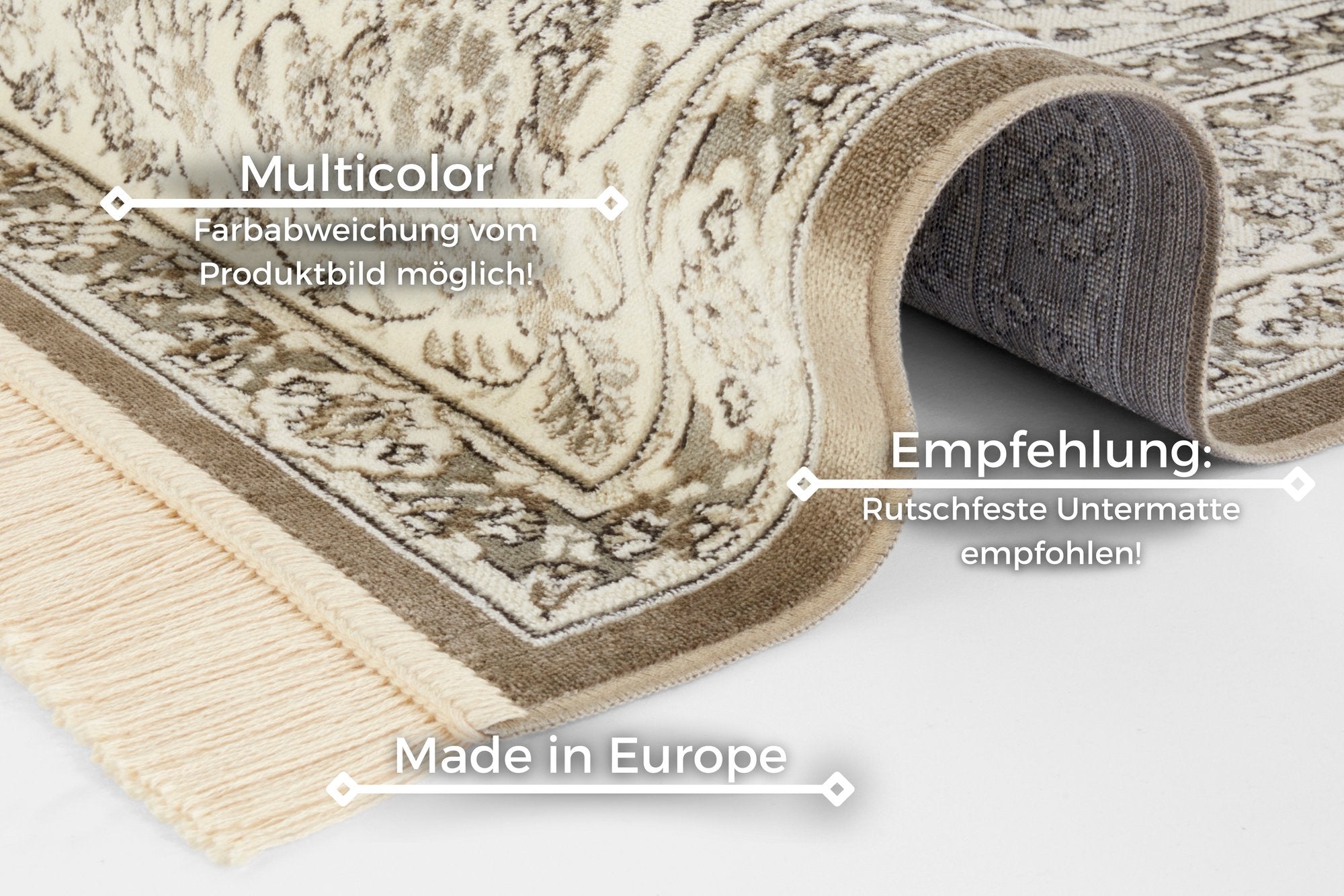 Hanse Home  Oriental Velvet Carpet with Fringes Antik Nain - 195x300 cm
