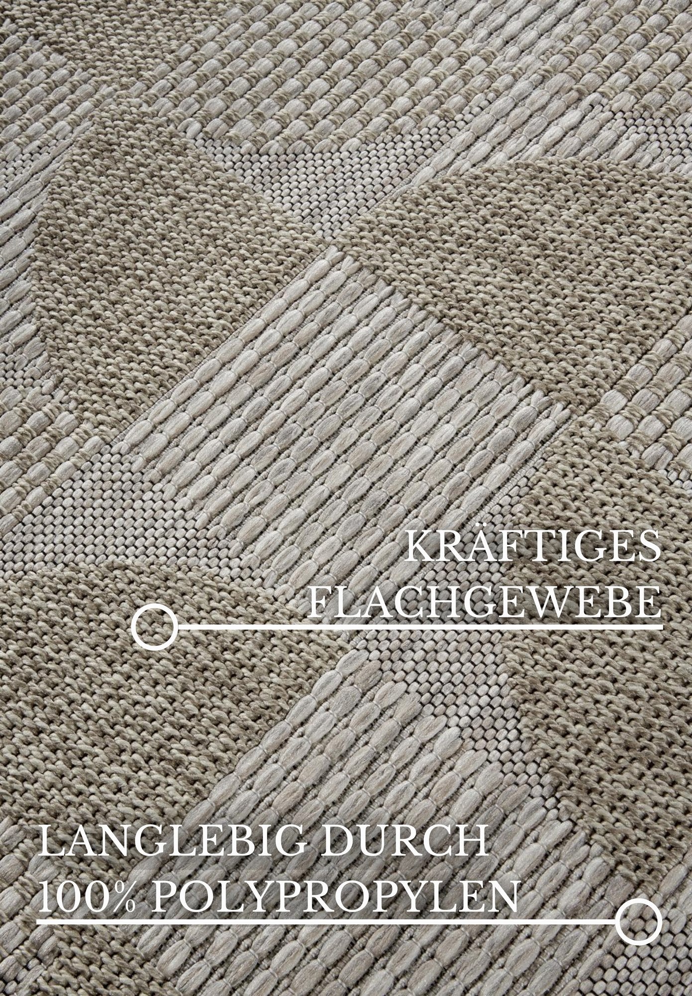 Hanse Home  Villeroy & Boch 1836 In- & Outdoor Rug Margaretha Natural Brown - 155x230 cm
