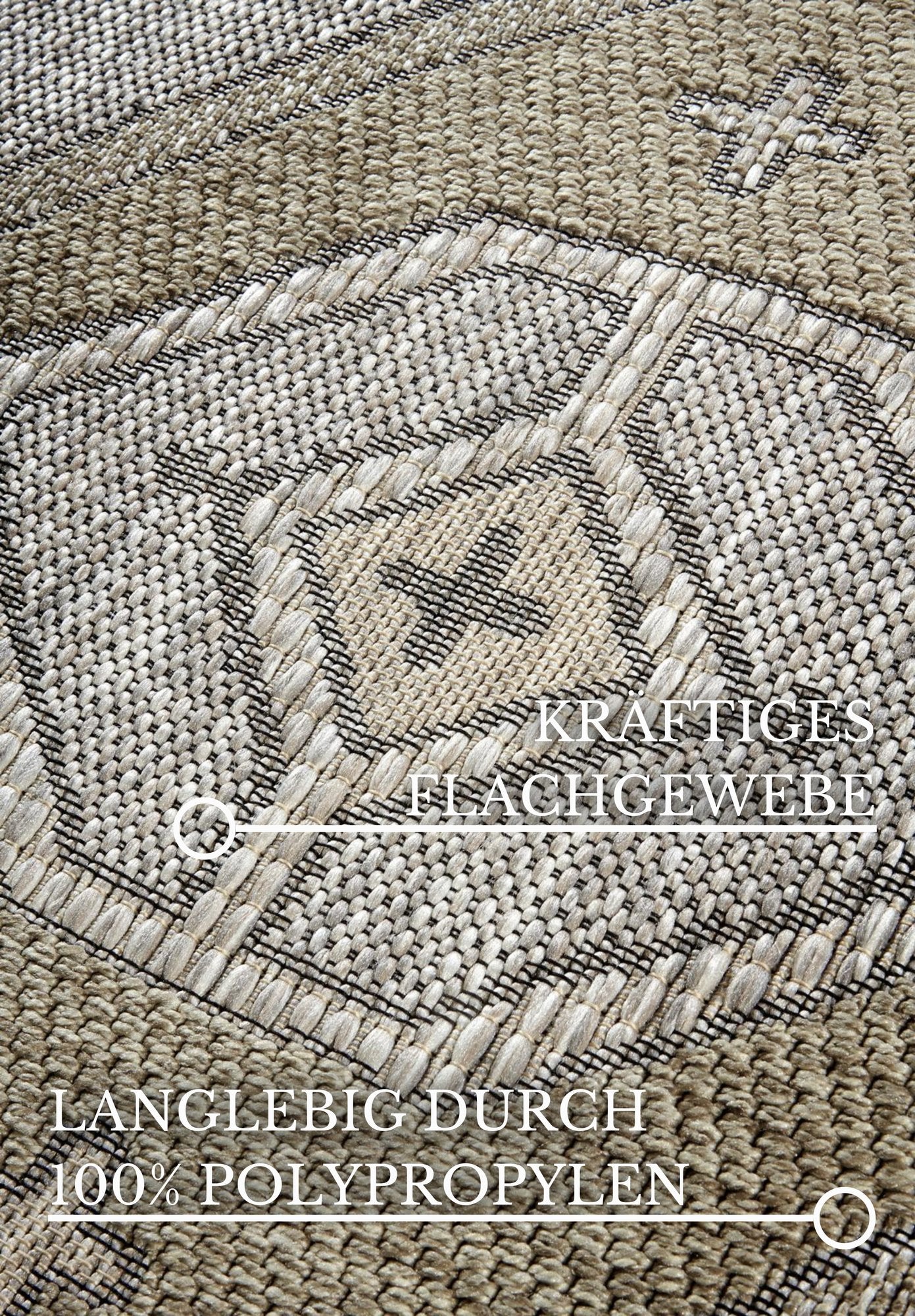 Hanse Home  Villeroy & Boch 1836 In- & Outdoor Rug Robert Natural Brown - 155x230 cm