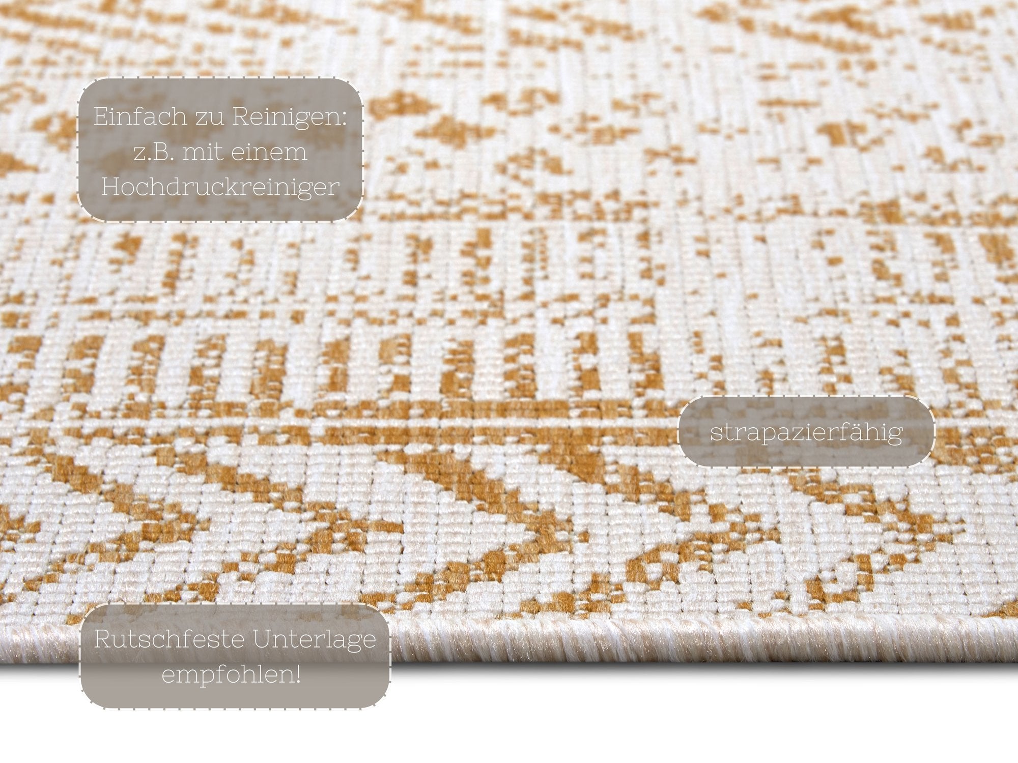 Hanse Home  Northrugs In- and Outdoor reversible carpet Biri Ochre - 160x230 cm