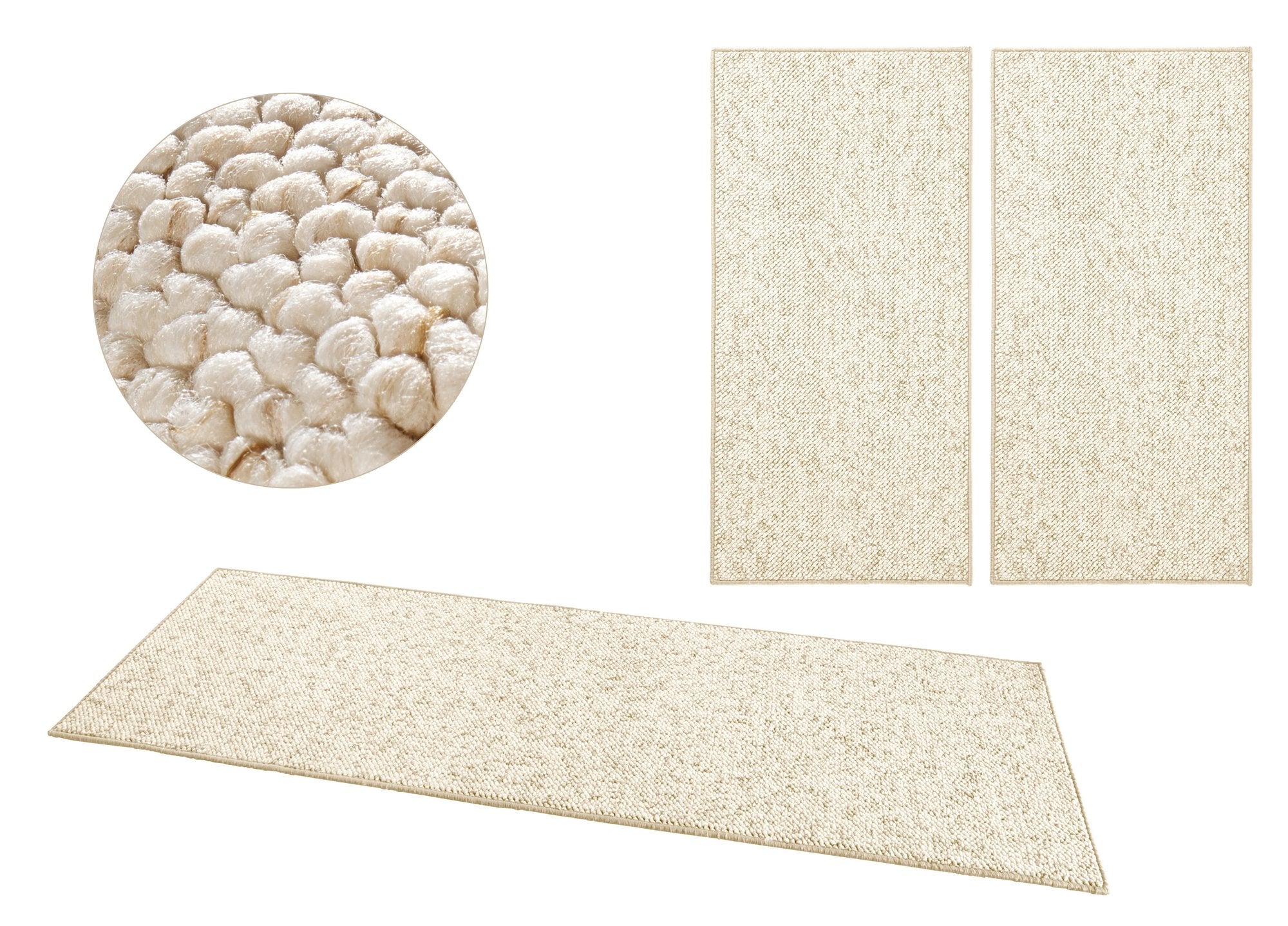 Hanse Home  Design Tuftet Carpet in Woll-Look Bed Border 3 pcs. - BU cm