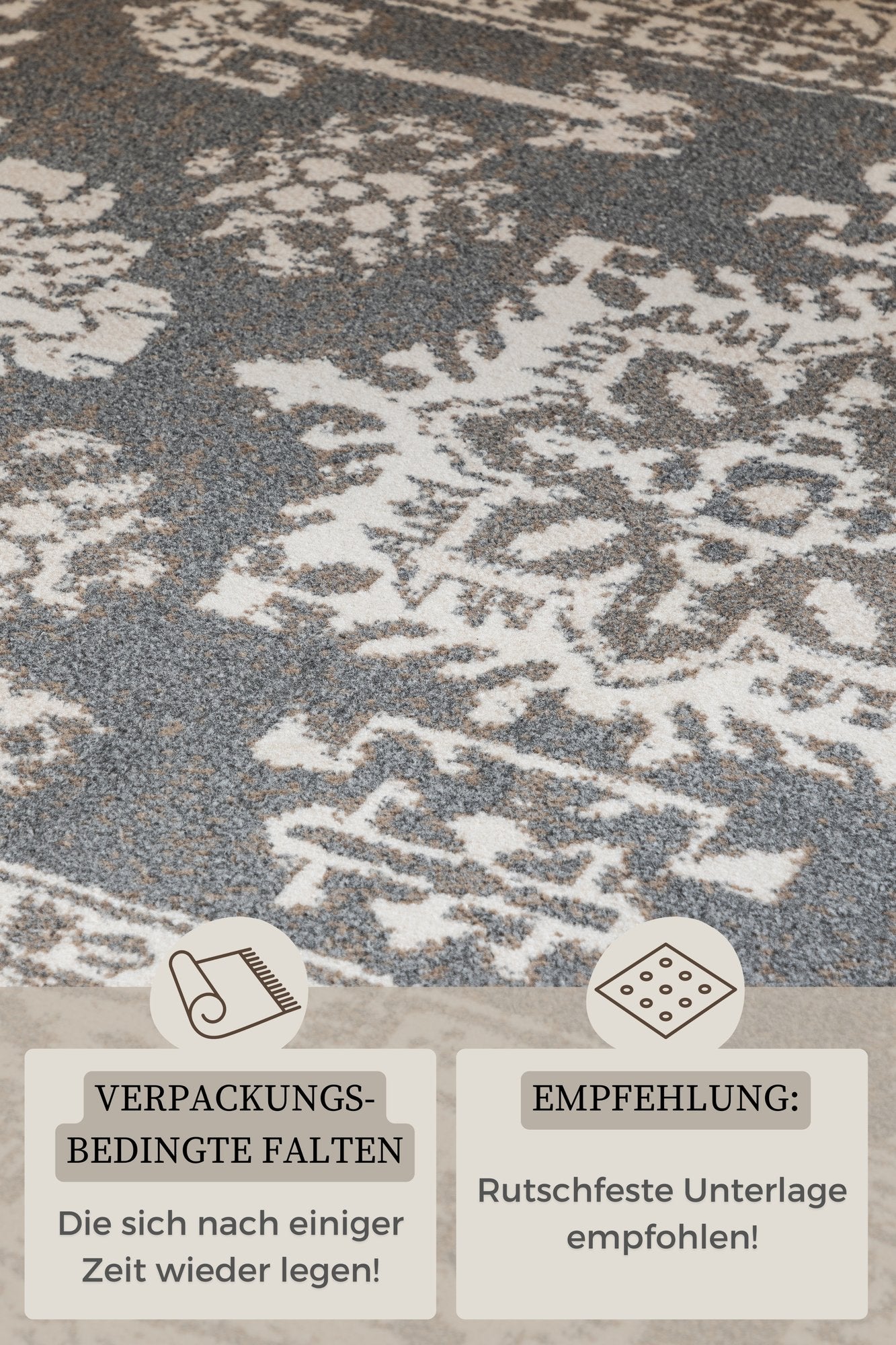 Hanse Home  Terrain Designer Shortpile Rug Flöde Grey Brown - 80x120 cm