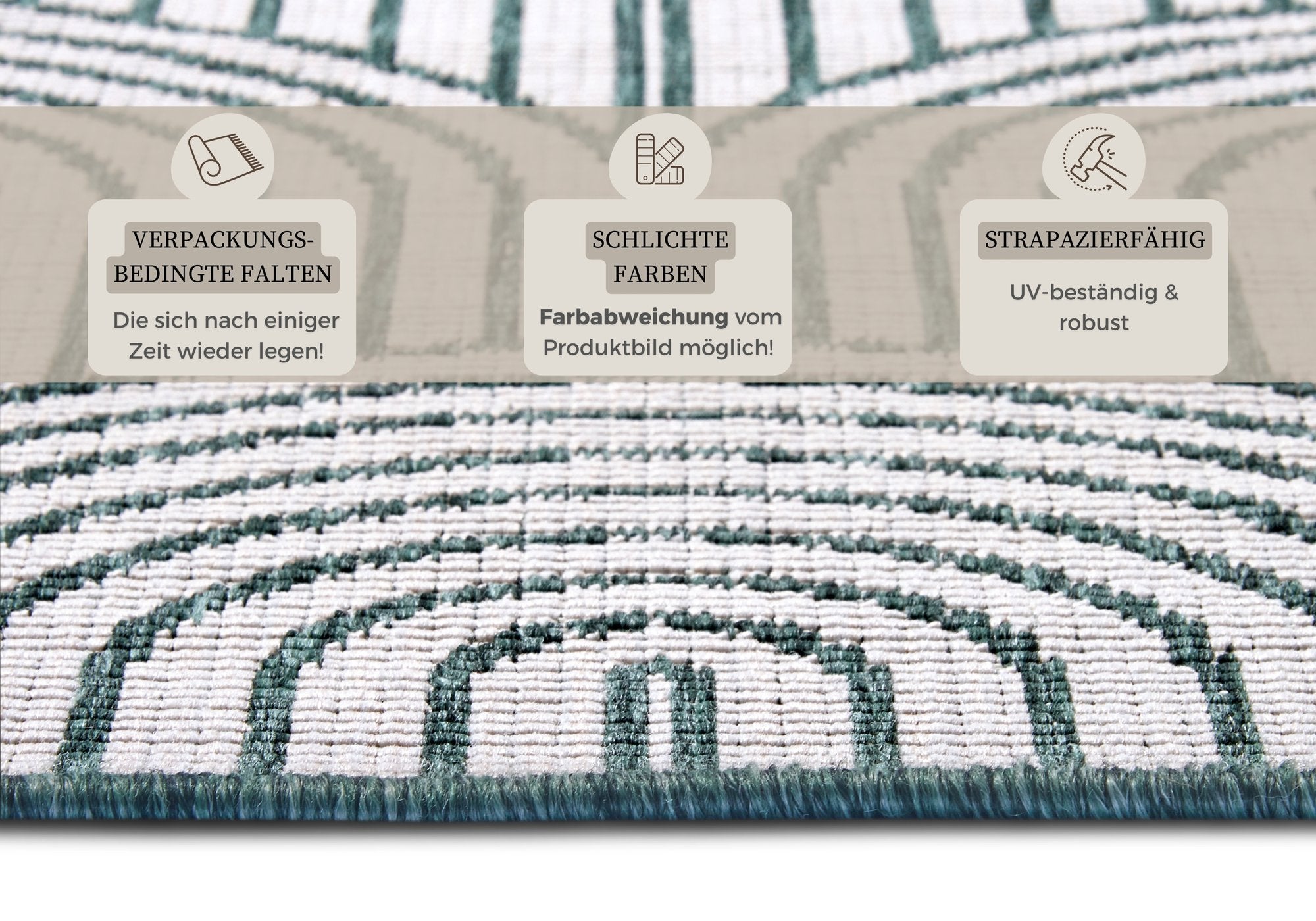 Hanse Home  Flatweave In- and Outdoor reversible carpet Pangli Green - 160x230 cm