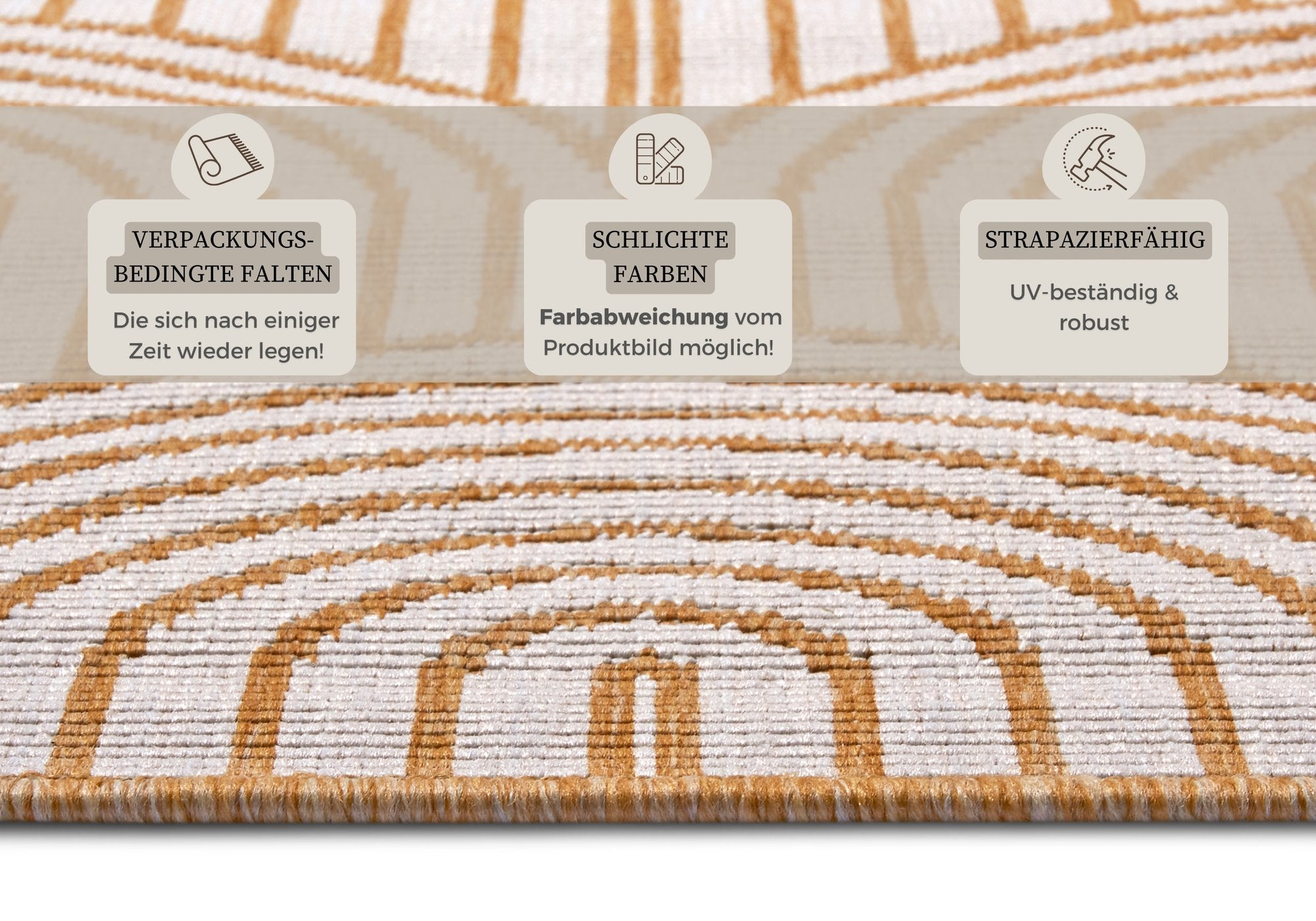 Hanse Home  Flatweave In- and Outdoor reversible carpet Pangli Ochre - 160x230 cm