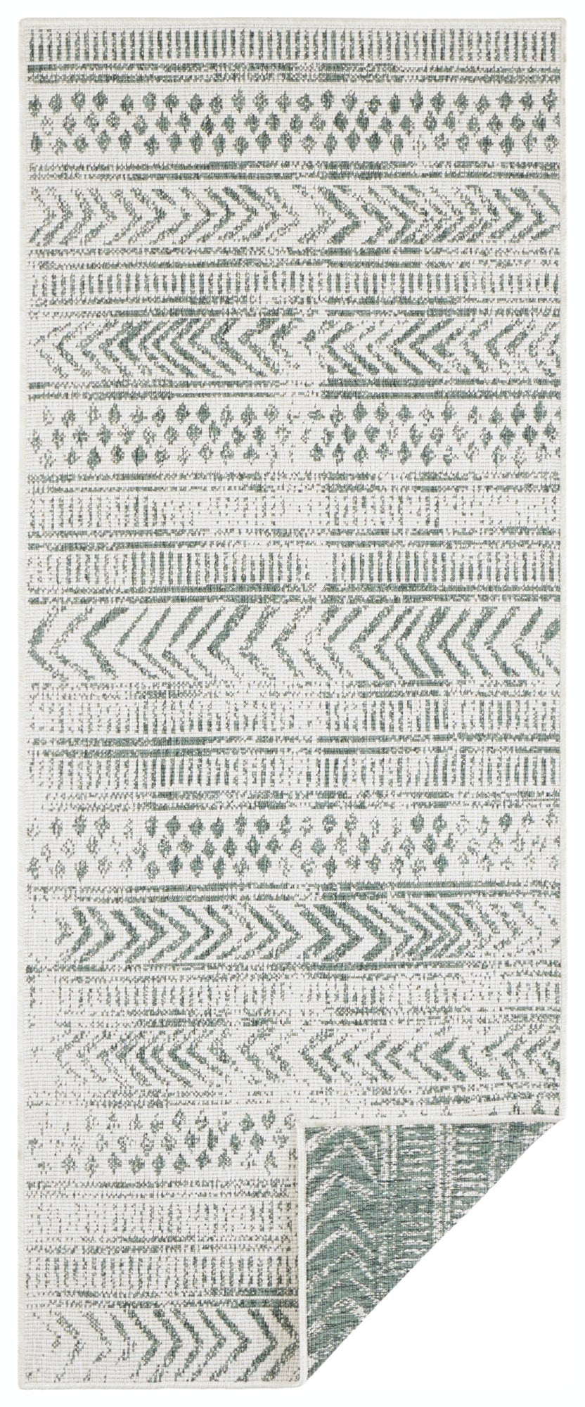 Hanse Home  Reversible carpet Biri green cream - 160x230 cm