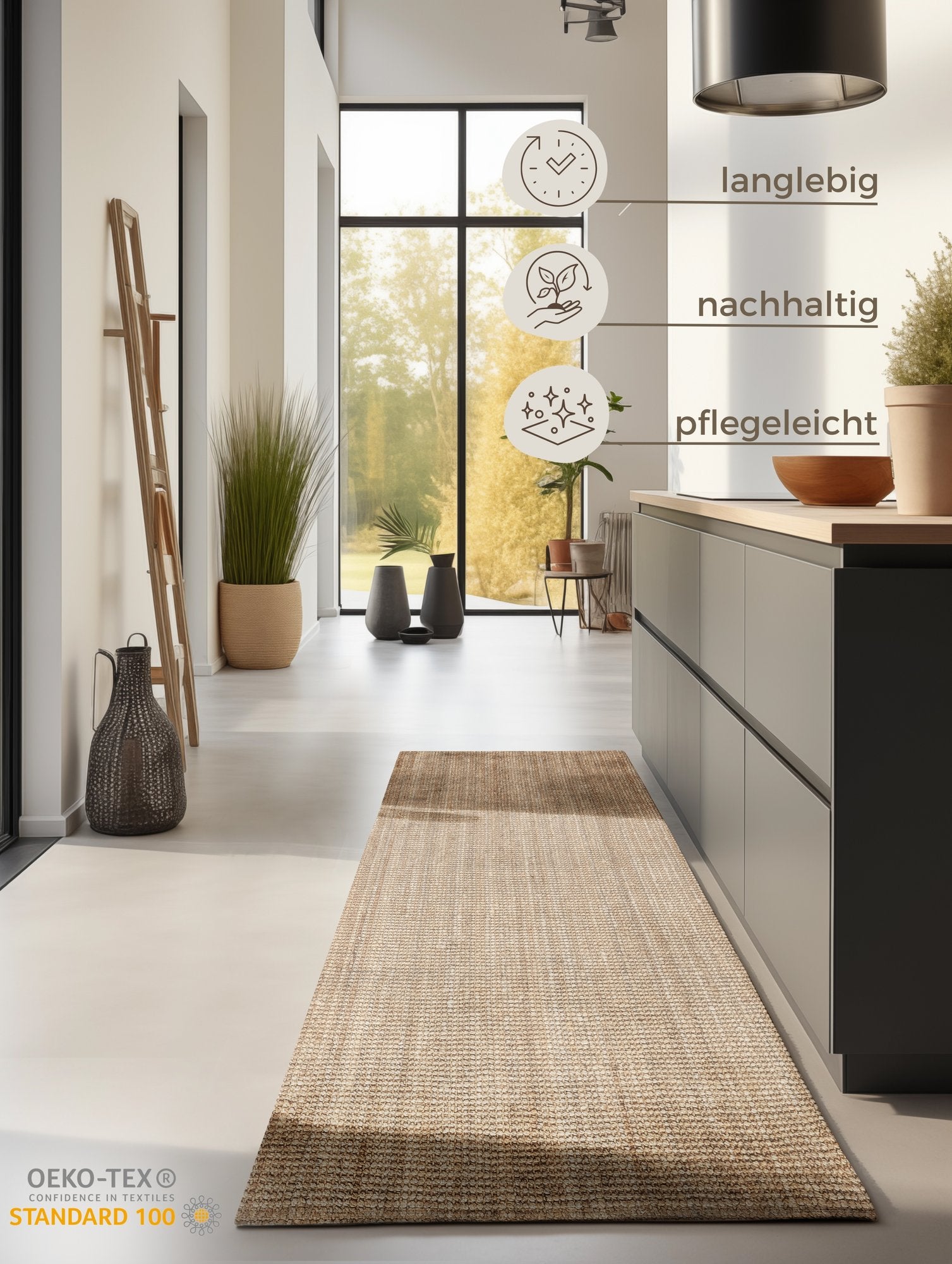 Hanse Home  Bouclé Jute Rug Jaipur Natural Golden - 160x230 cm