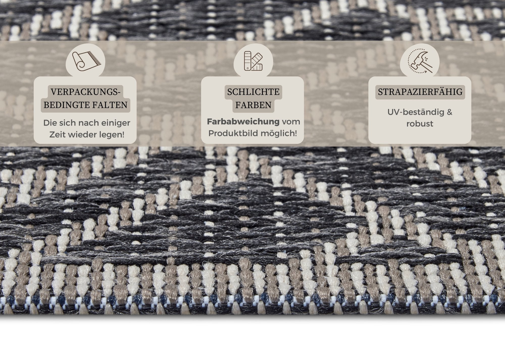 Hanse Home  Clyde In- and Outdoor Carpet Eru Grey Beige - 190x290 cm