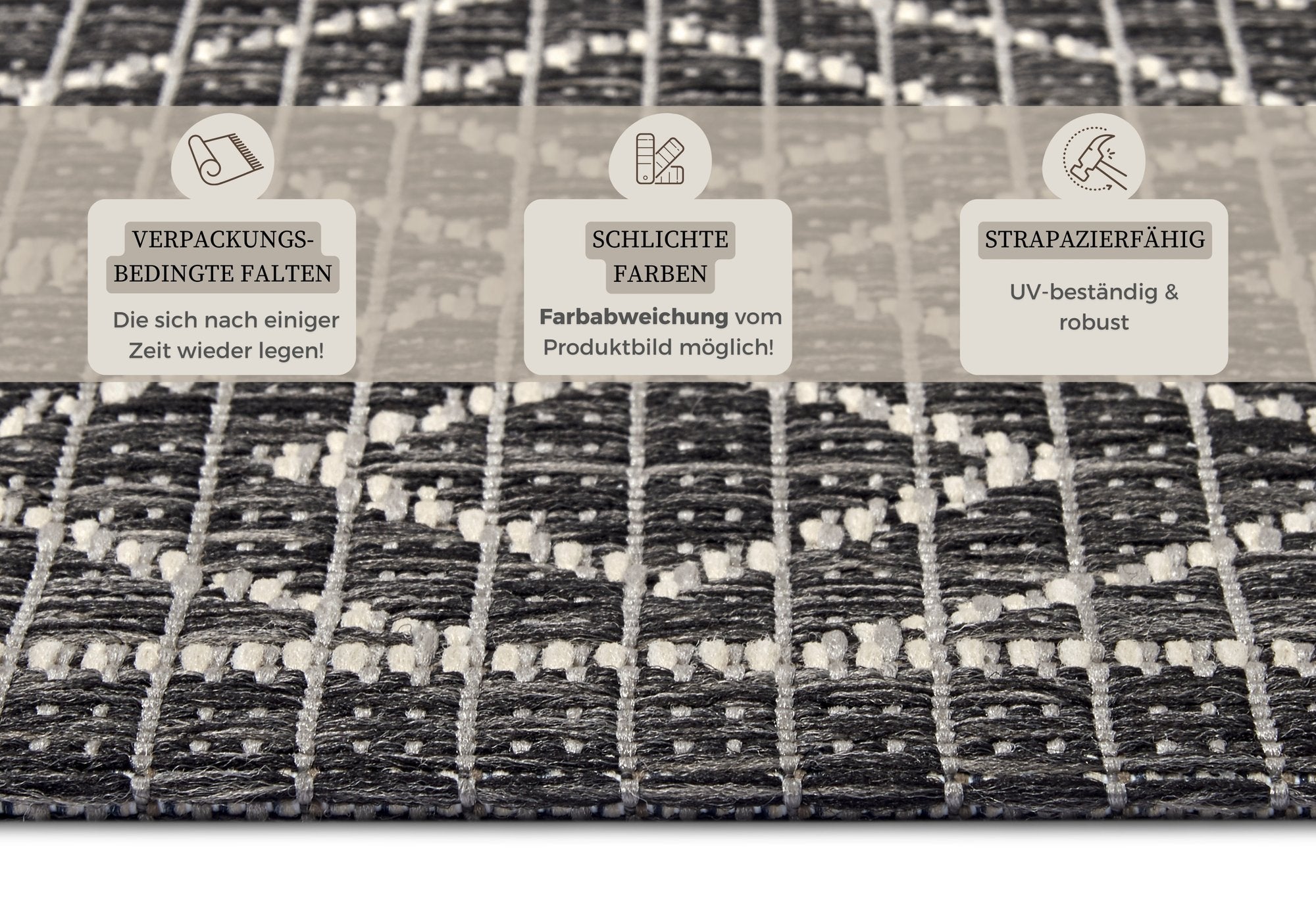 Hanse Home  Clyde In- and Outdoor Carpet Lahal Grey Beige - 190x290 cm