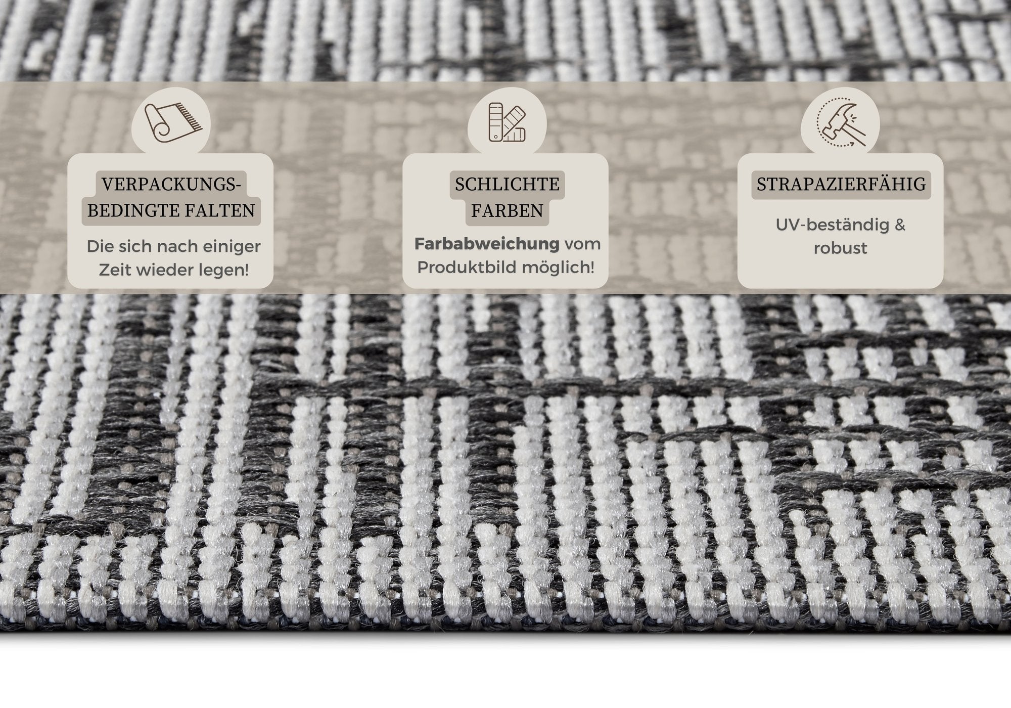 Hanse Home  Clyde In- and Outdoor Carpet Telu Beige Grey - 190x290 cm