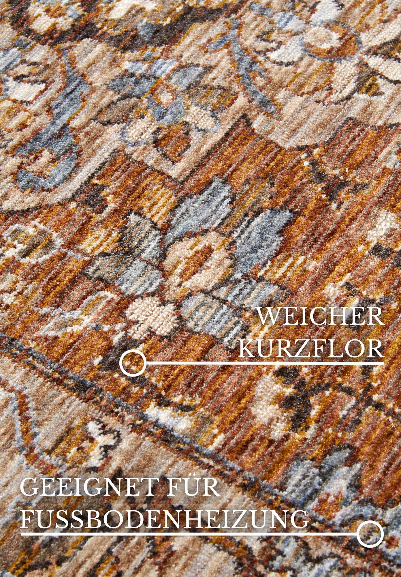 Hanse Home  Villeroy & Boch 1871 Short Pile Rug Egon Copper Multicolor - 120x170 cm