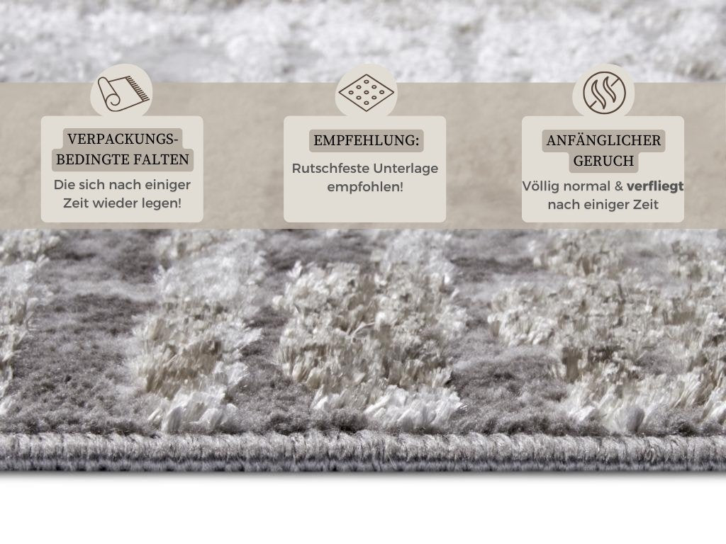 Hanse Home  Shine Design Carpet Abstract Cream Grey - 200x280 cm