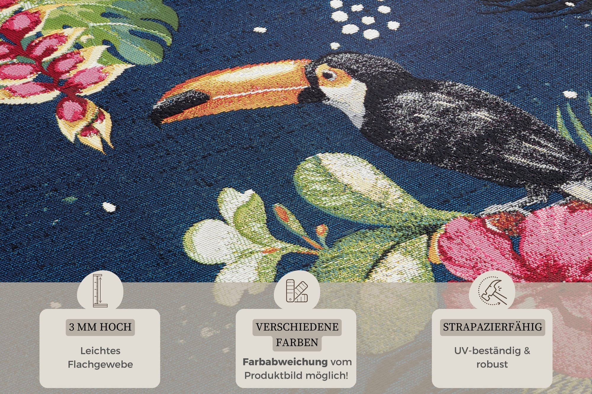 Hanse Home  Flair In- und Outdoor Carpet Tropical Dream Blue Multicolored - 160x235 cm