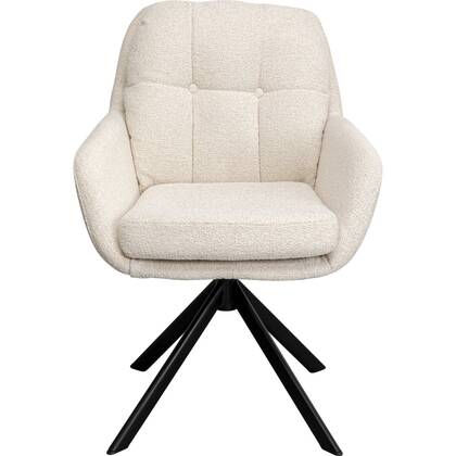 Kare Design Molly draaistoel armleuningen - creme