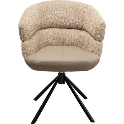 Kare Design Tasty draaistoel armleuningen - taupe