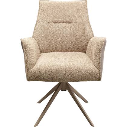 Kare Design Liverpool draaistoel armleuningen - beige