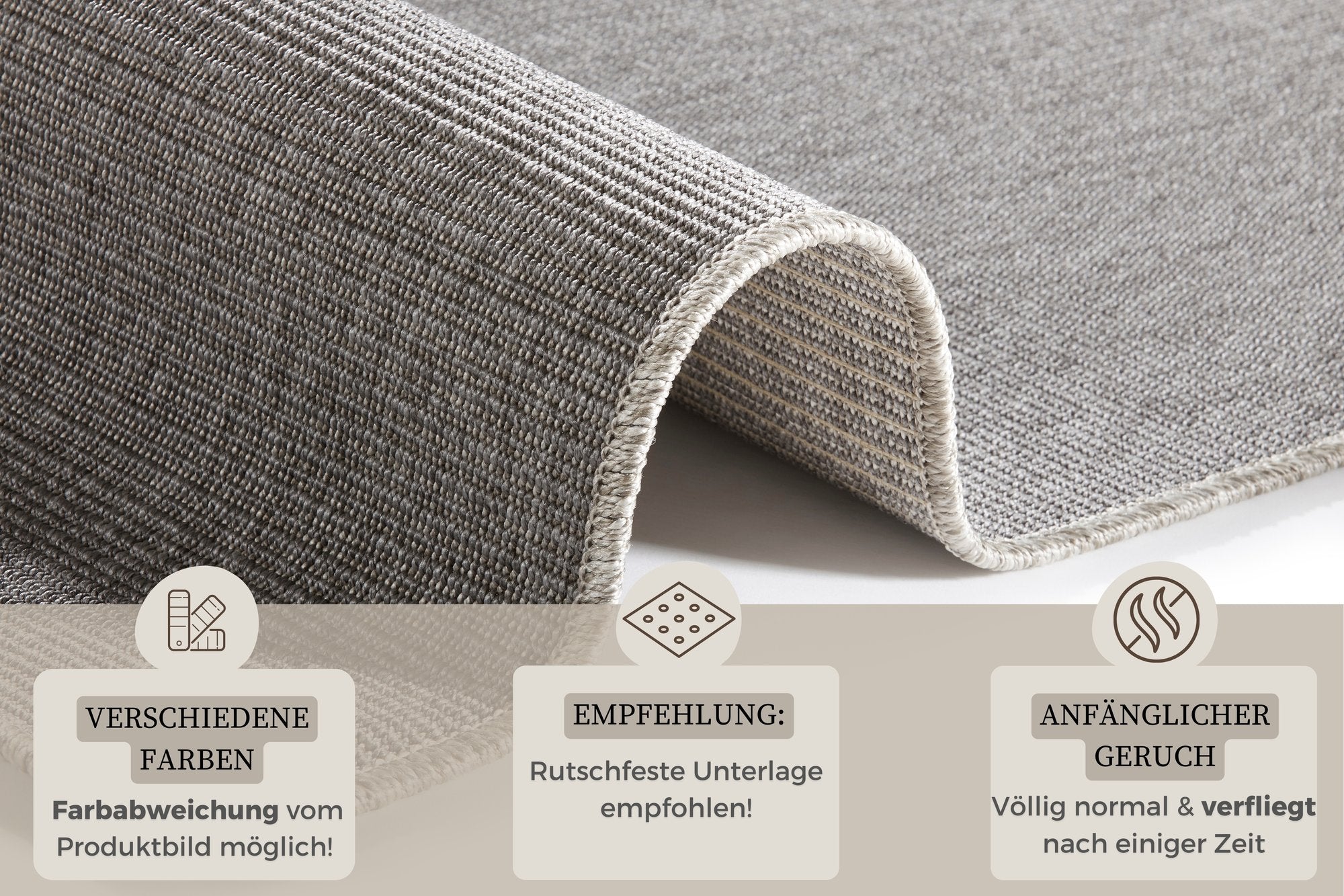 Hanse Home  Flatwoven Runner for In & Outdoor Sisal-Look - 80x450 cm