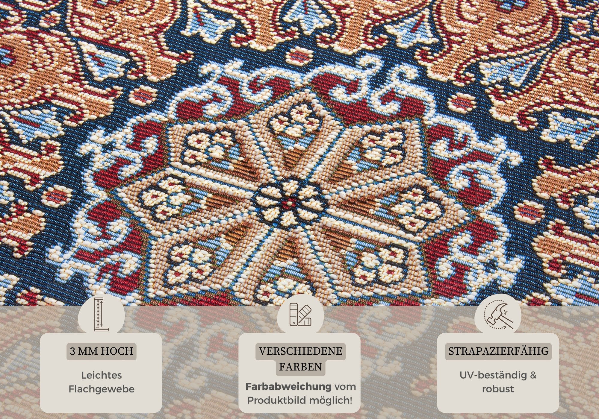 Hanse Home  In- & Outdoor Carpet Kadi Creame Red - 160x235 cm