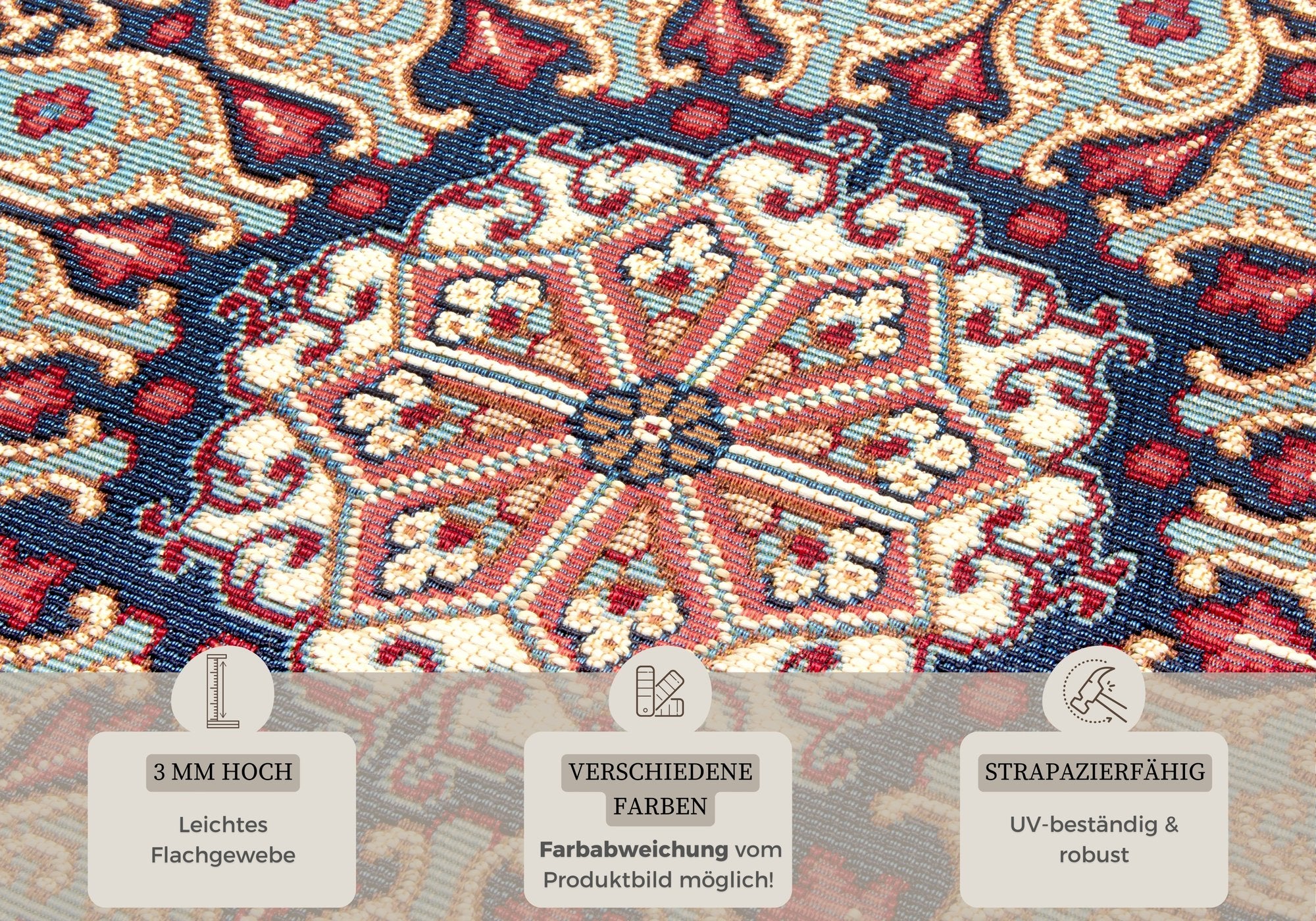 Hanse Home  In- & Outdoor Carpet Kadi Red Blue - 160x235 cm