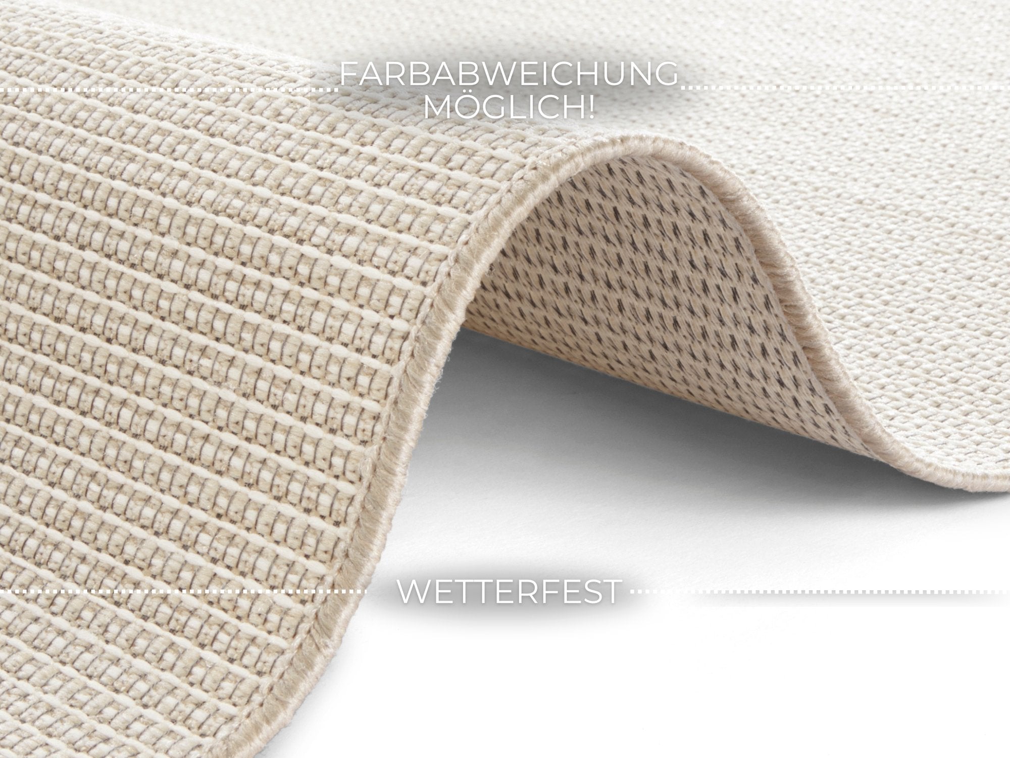 Hanse Home  Flatweave In- & Outdoor carpet Millau Cream Beige - 140x200 cm