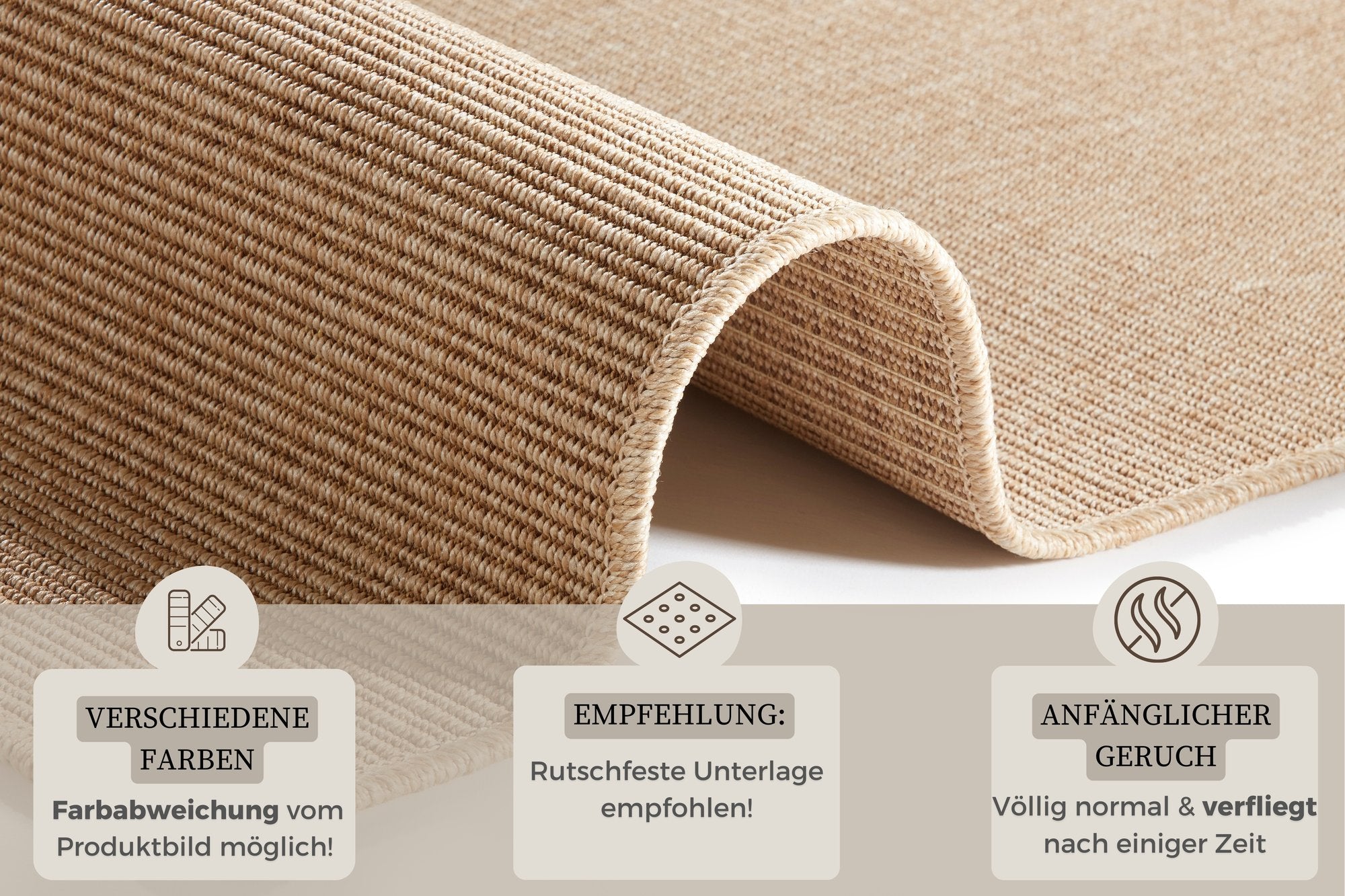 Hanse Home  Flatwoven Runner for In & Outdoor Sisal-Look - 80x500 cm