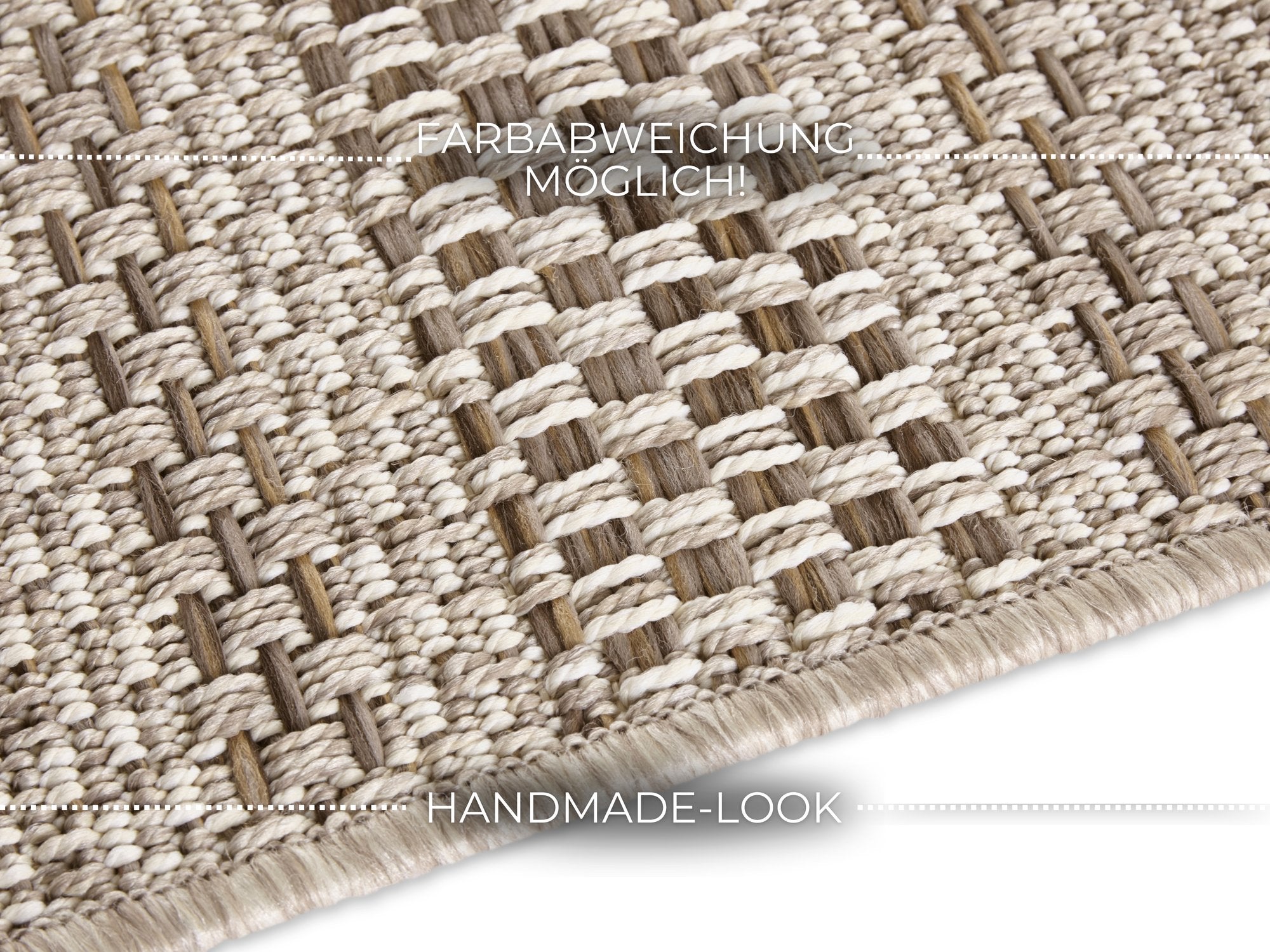 Hanse Home  Flatweave In- & Outdoor carpet Arras natural-brown in Handmade-Look - 160x230 cm
