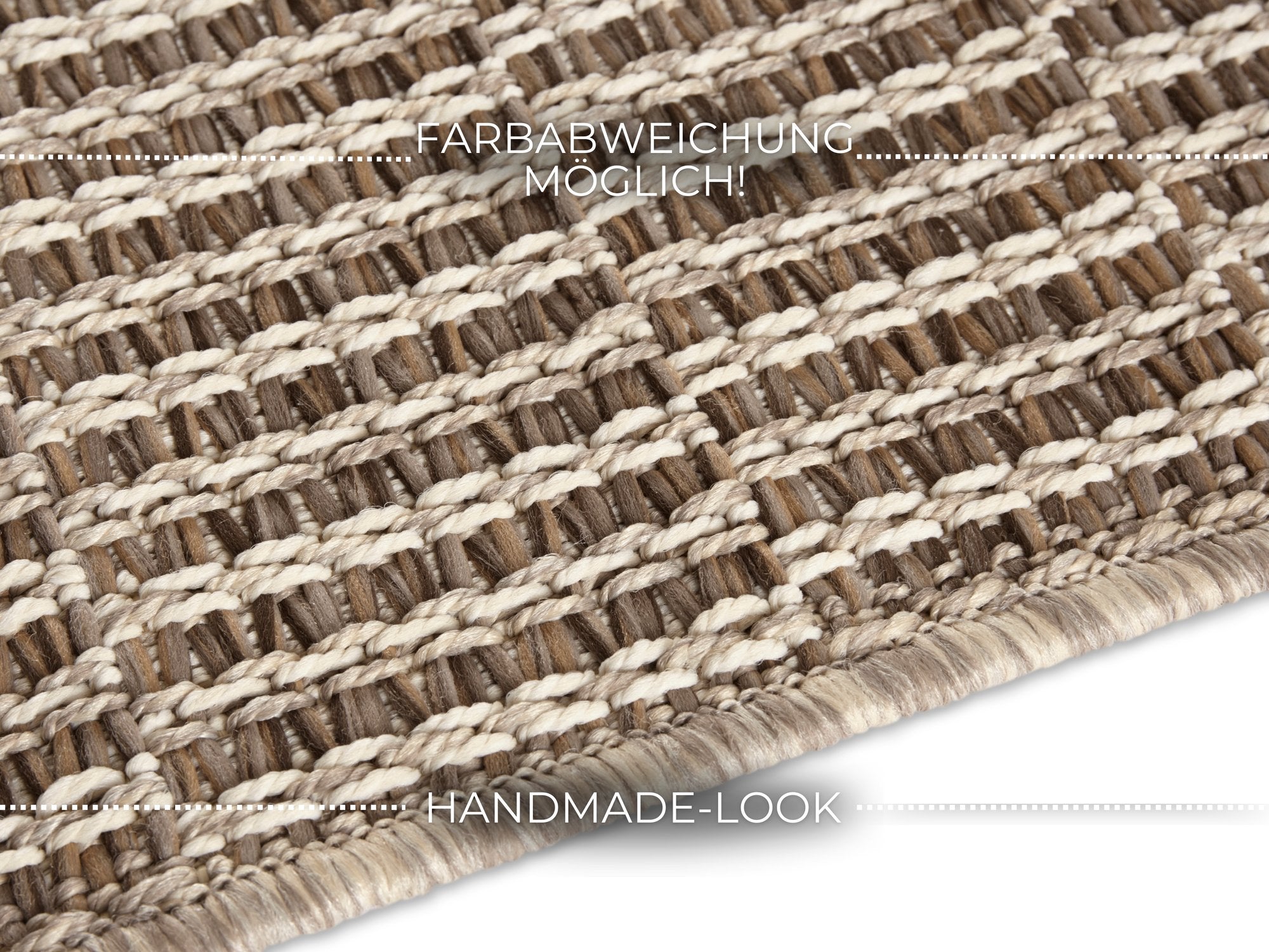 Hanse Home  Flatweave In- & Outdoor carpet Dreux Cream in Handmade-Look - 160x230 cm