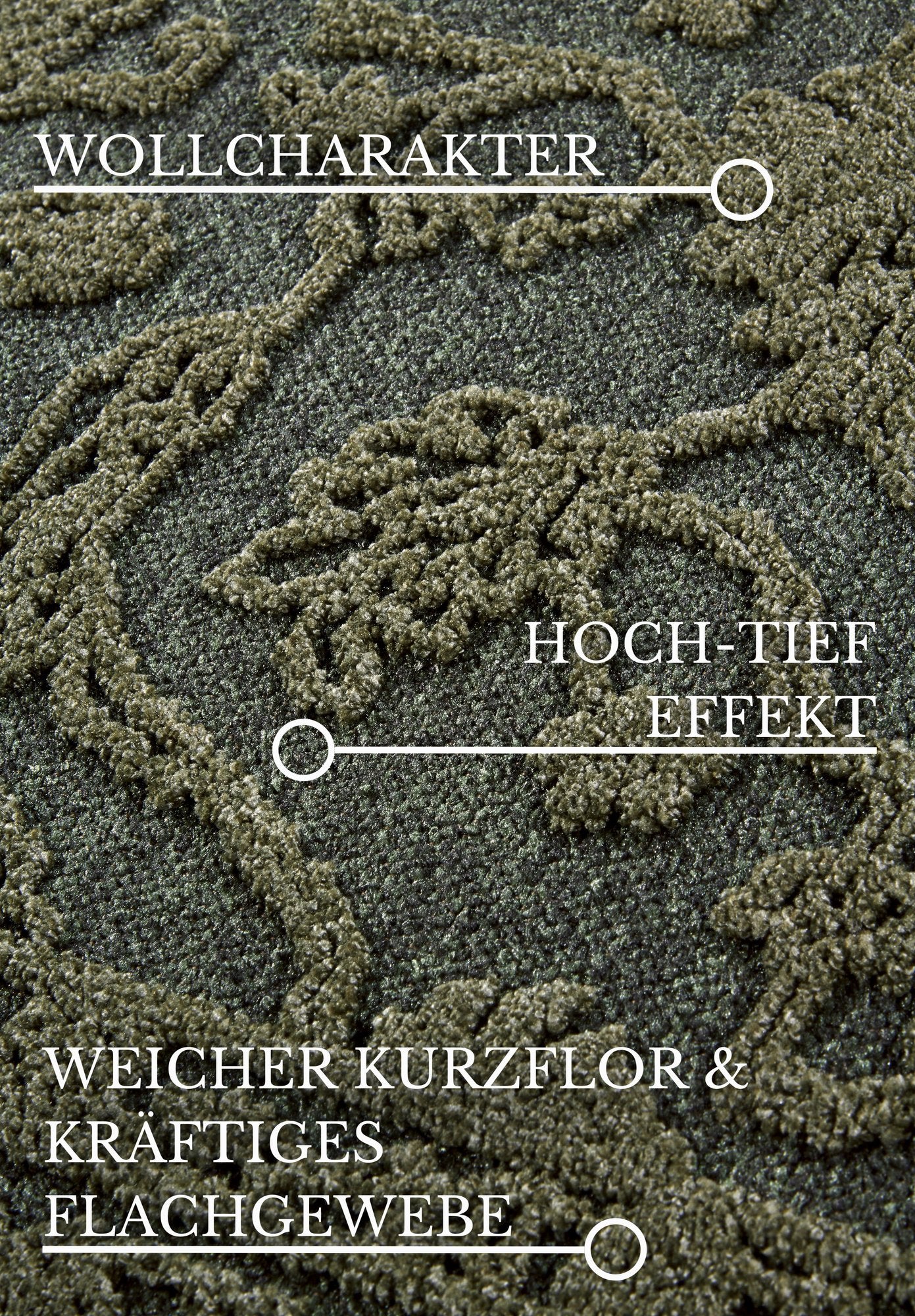 Hanse Home  Villeroy & Boch 1879 Short Pile Rug Ambroise Jungle Green - 200x290 cm
