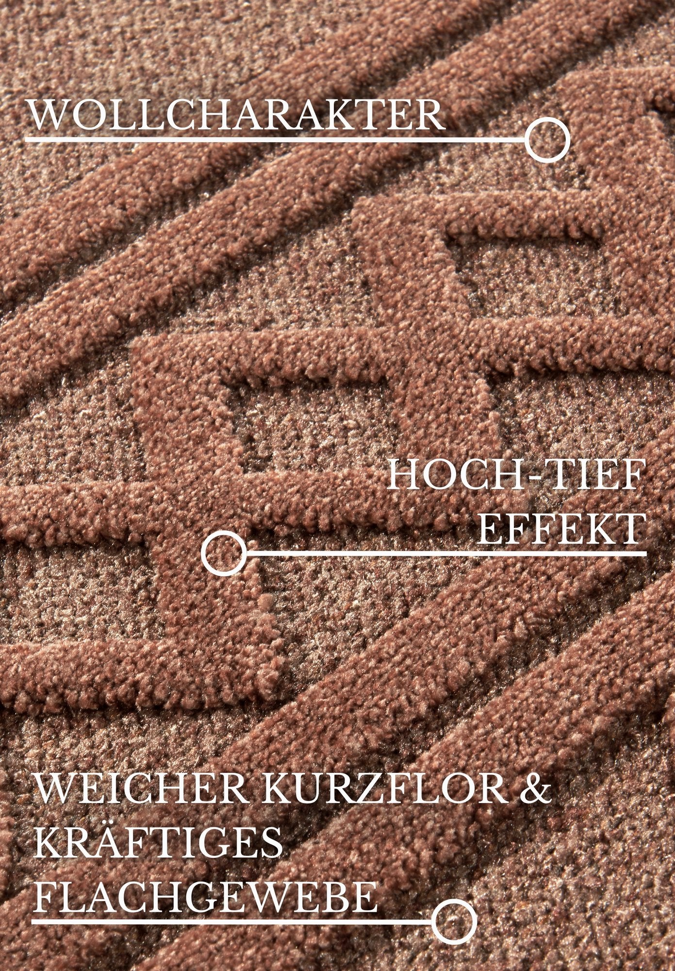 Hanse Home  Villeroy & Boch 1879 Short Pile Rug Catherine Natural Copper - 200x290 cm