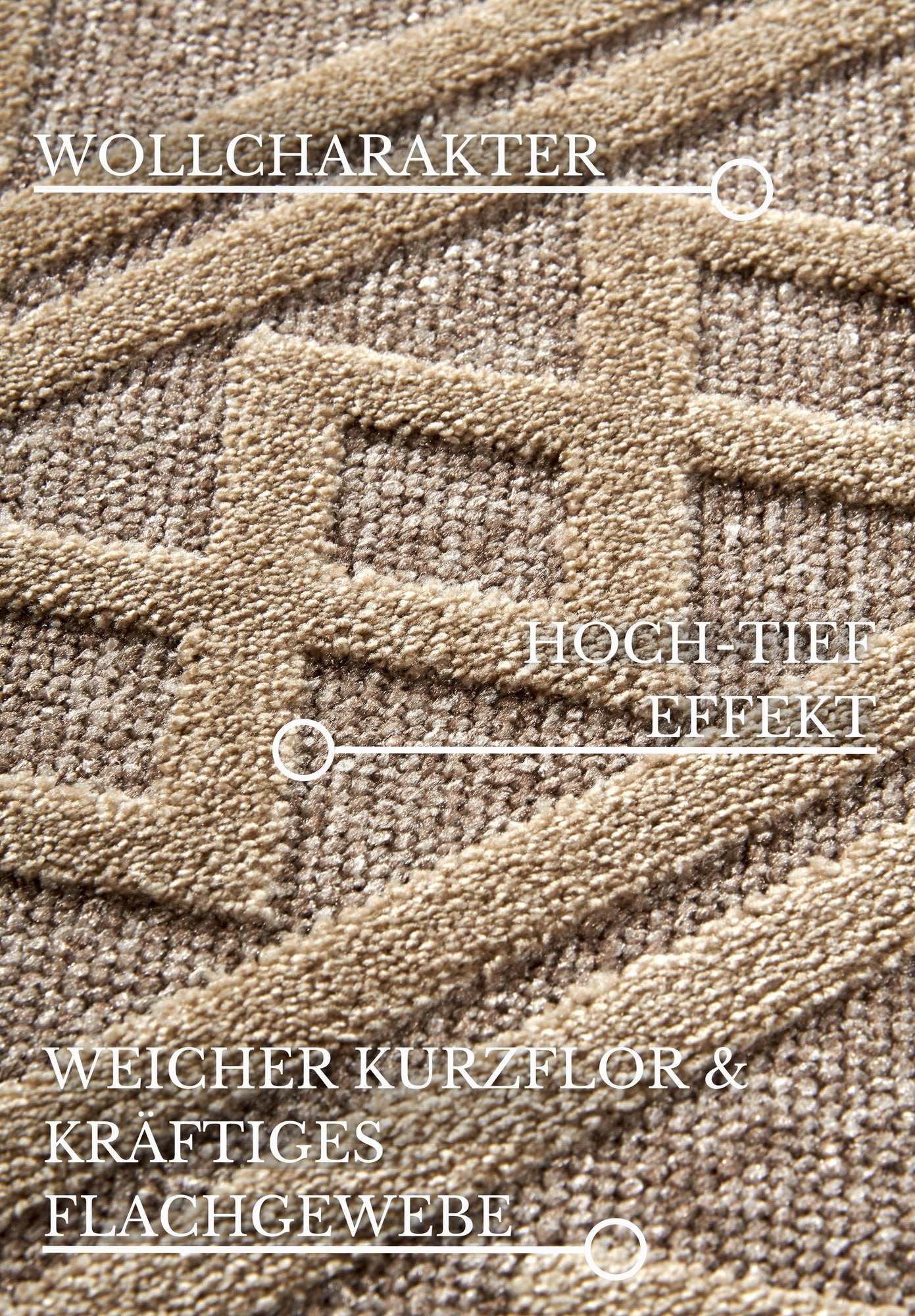 Hanse Home  Villeroy & Boch 1879 Short Pile Rug Catherine Natural Grey Beige - 200x290 cm
