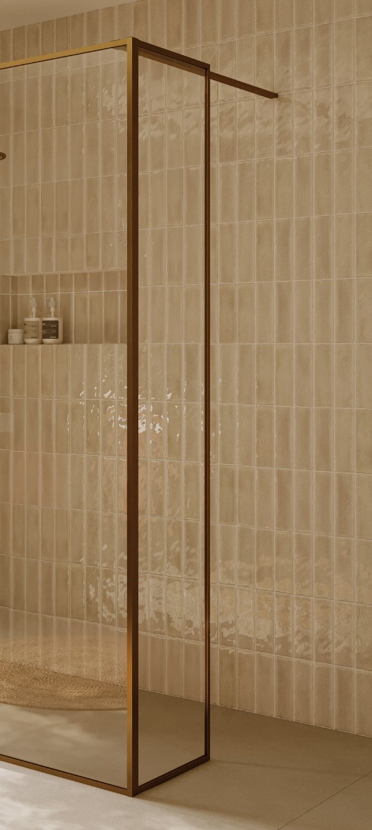 Riho Define glaspaneel 40x200cm koper mat