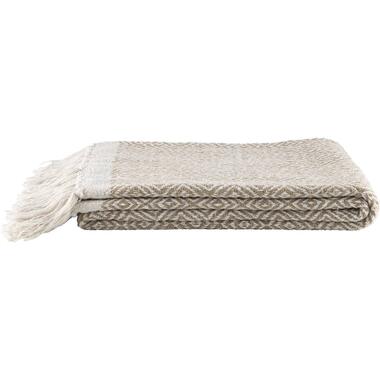 Leen Bakker Plaid Karst - zand - 130x170 cm