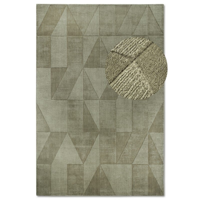 Villeroy & Boch Wollen kleed Ursule Loper, handgeweven, wol, natuur, woonkamer, geometrie, boho