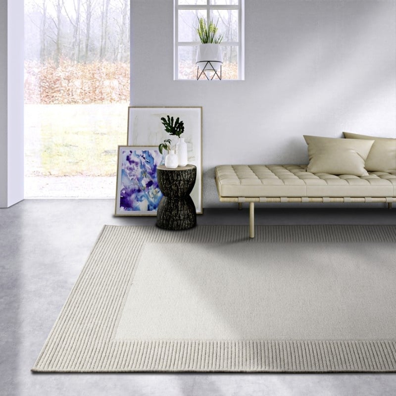 Villeroy & Boch Wollen kleed Johann Scheerwol, wol, natuur, woonkamer, slaapkamer, boho, scandi