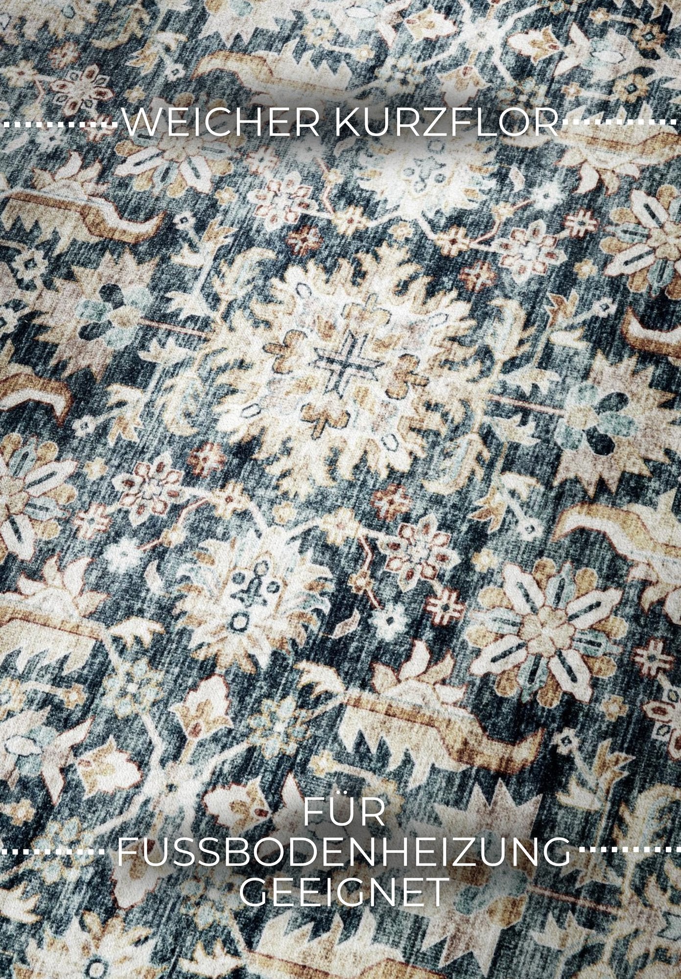 Hanse Home  ELLE Decoration Imagination Shortpile Rug Saveh Blue Cream - 80x150 cm