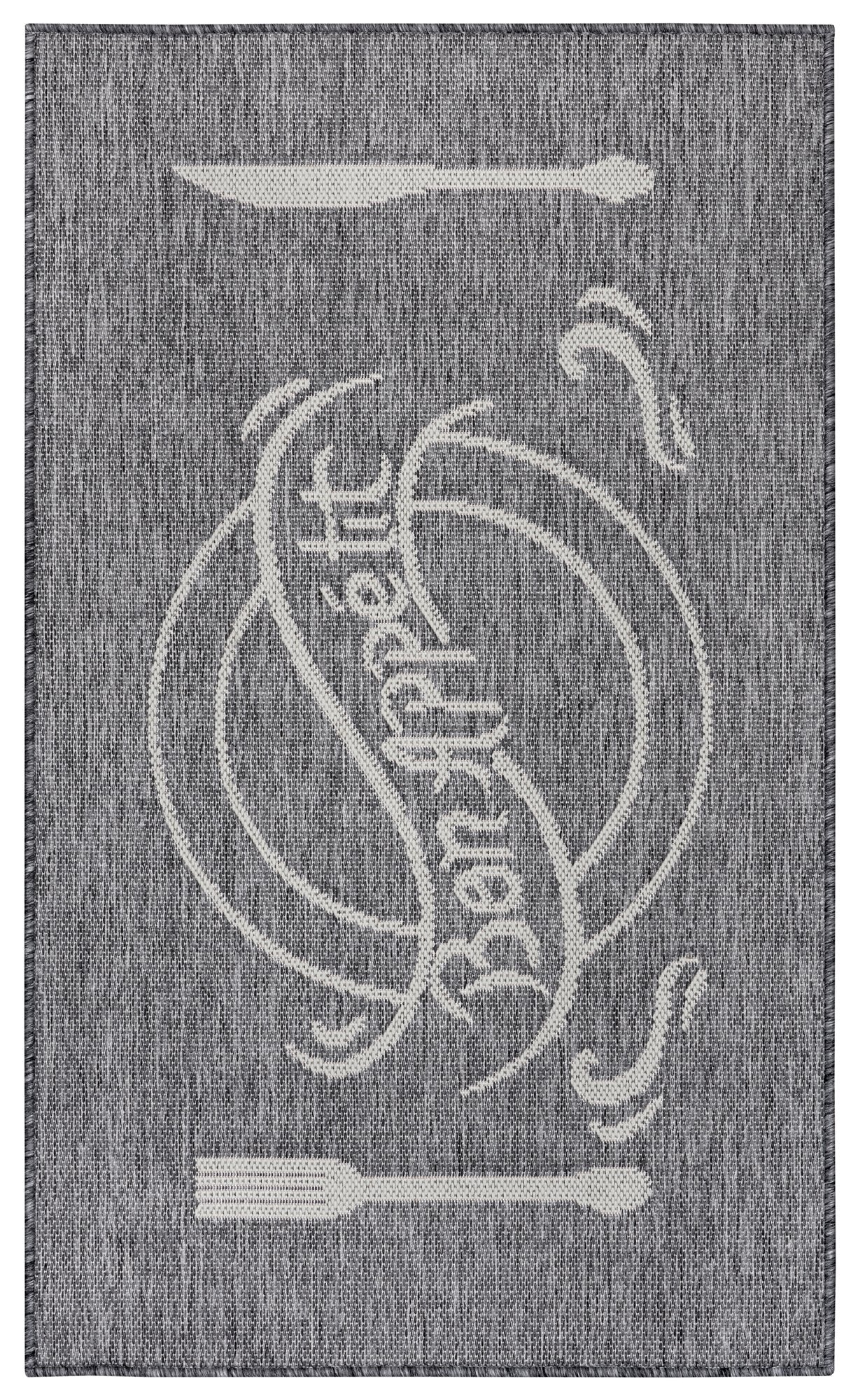 Hanse Home  Cucina Anti-Slip Runner Bon Appetit Grey Creme - 62x150 cm