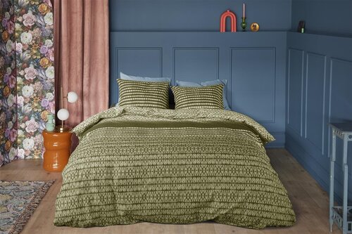 Beddinghouse Dekbedovertrek Yori Green 140x200/220 cm