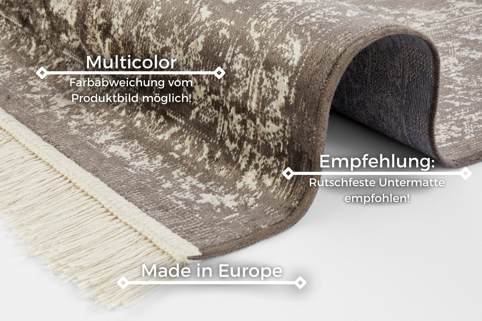 Hanse Home  Oriental Velvet Carpet with Fringes Oriental Vintage Medaillon - 95x140 cm