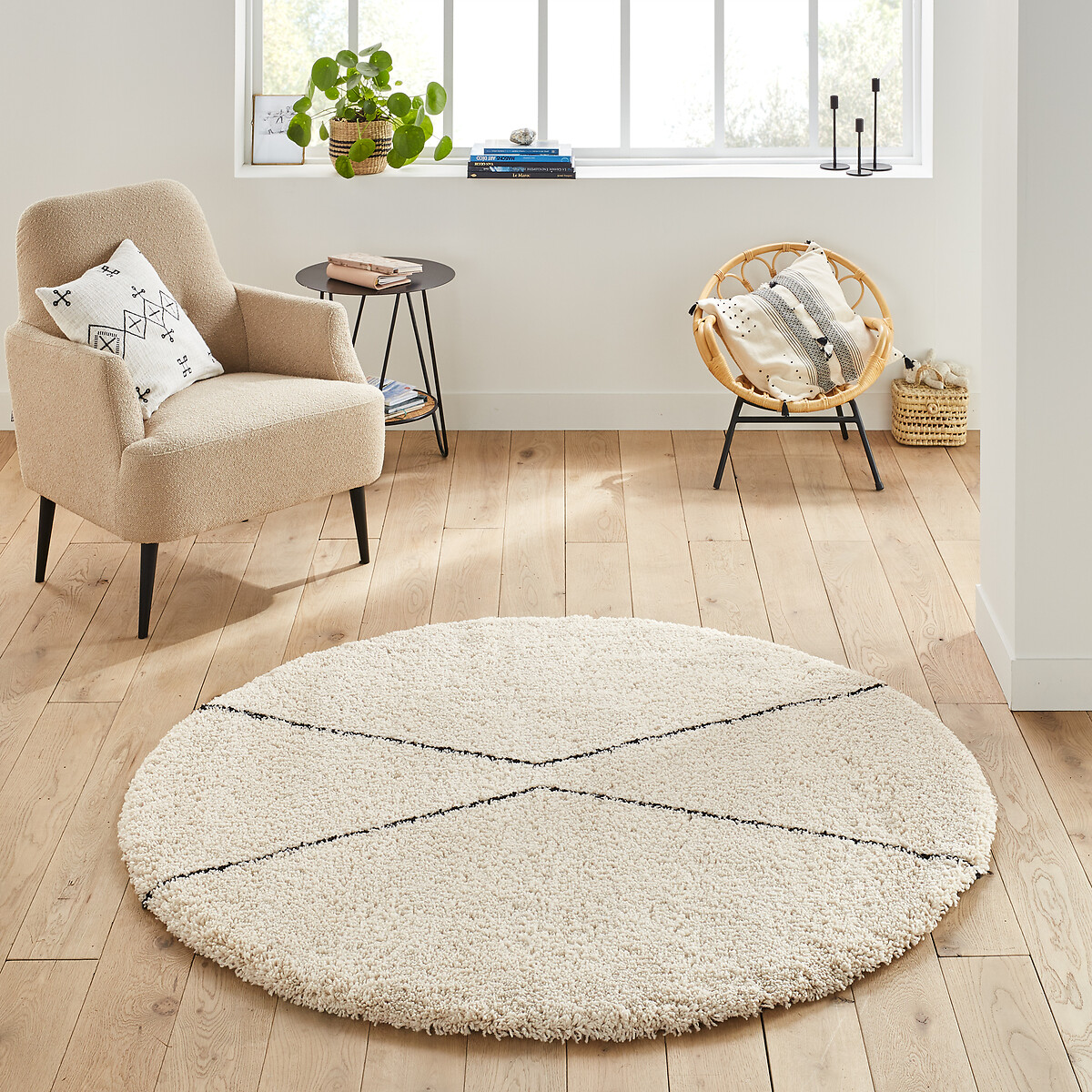 LA REDOUTE INTERIEURS Rond vloerkleed in berber stijl, Luna