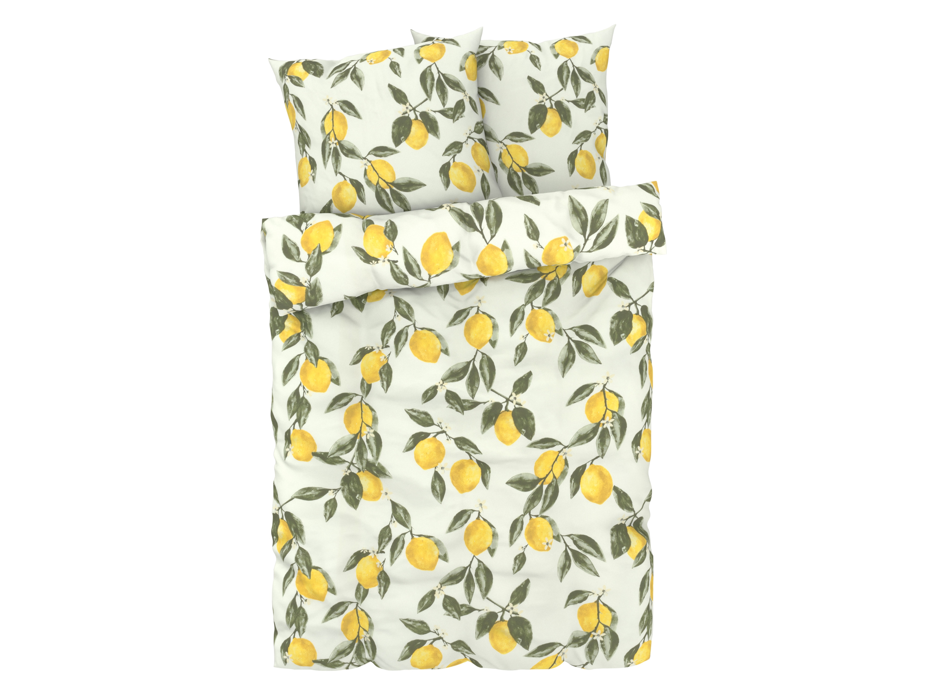 Livarno home Dekbedovertrek 240 x 220 cm (citroen/groen)